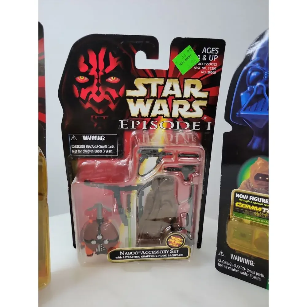 Hasbro Star Wars Episode 1 TPM Lot of 3 Star Wars Commtech Chip Jawa Naboo Set